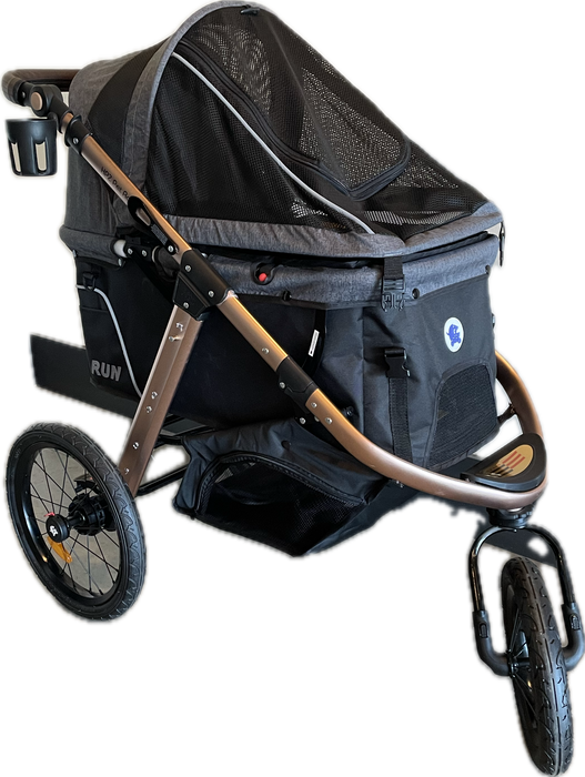 PET ROVER RUN Performance Jogging Sports Stroller For Small/Medium Dogs, Cats And Pets (Black)