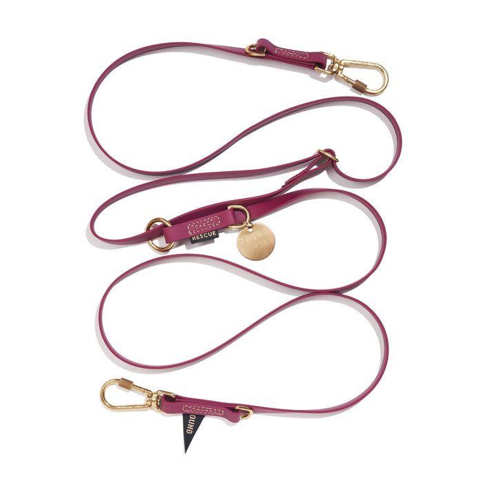 Found My Animal - WATER RESISTANT ADJUSTABLE 7FT LEASH, BERRY | FMA