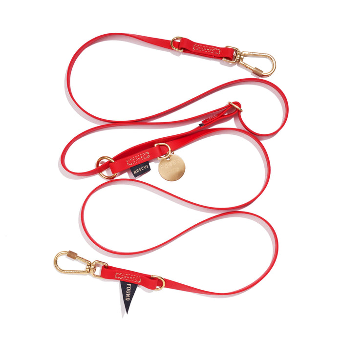 Found My Animal - WATER RESISTANT ADJUSTABLE 7FT LEASH, RED | FMA