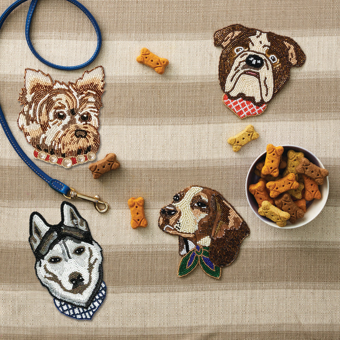 Woof' Beaded Dog Coasters