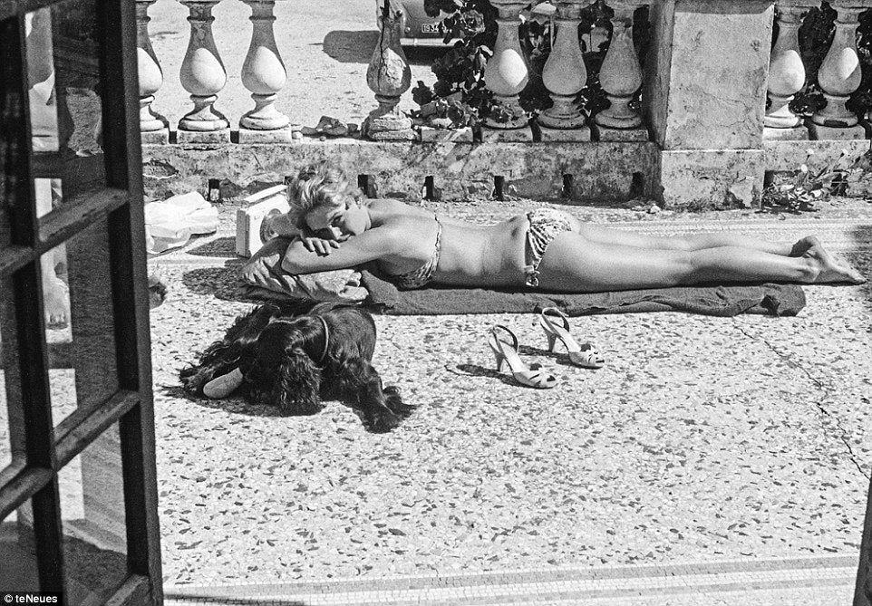 Celebrity Pets On The French Riviera In The 50's & 60's
