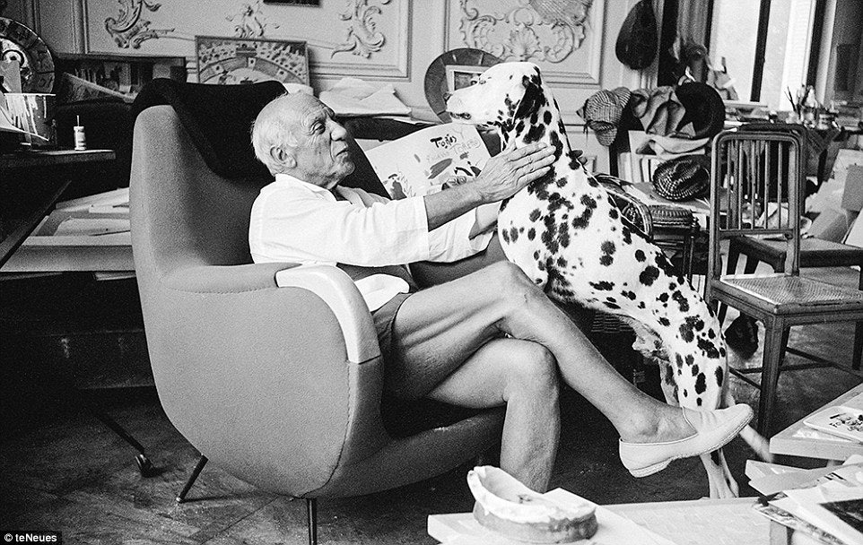 Celebrity Pets On The French Riviera In The 50's & 60's