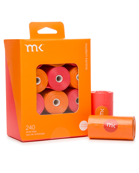 Mk Poo Bags - Orange &amp; Rose