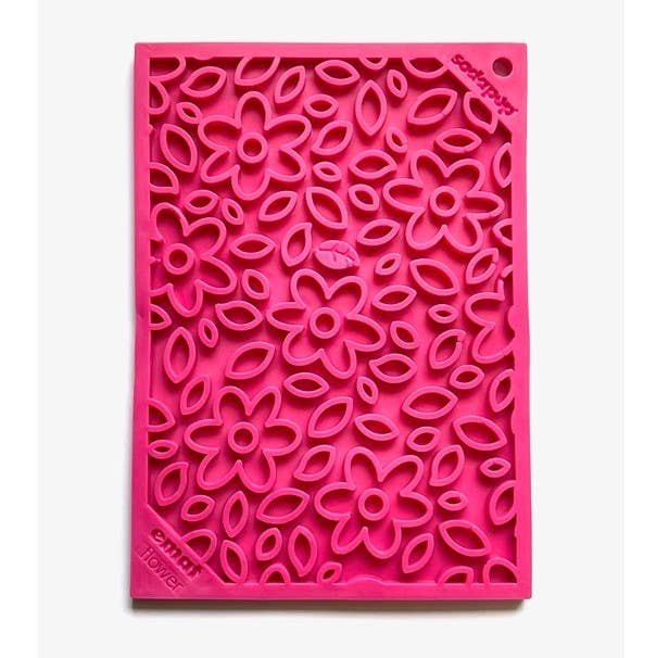 SodaPup - Susan G. Komen Flower Power Design Enrichment Lick Mat - Pink - Small