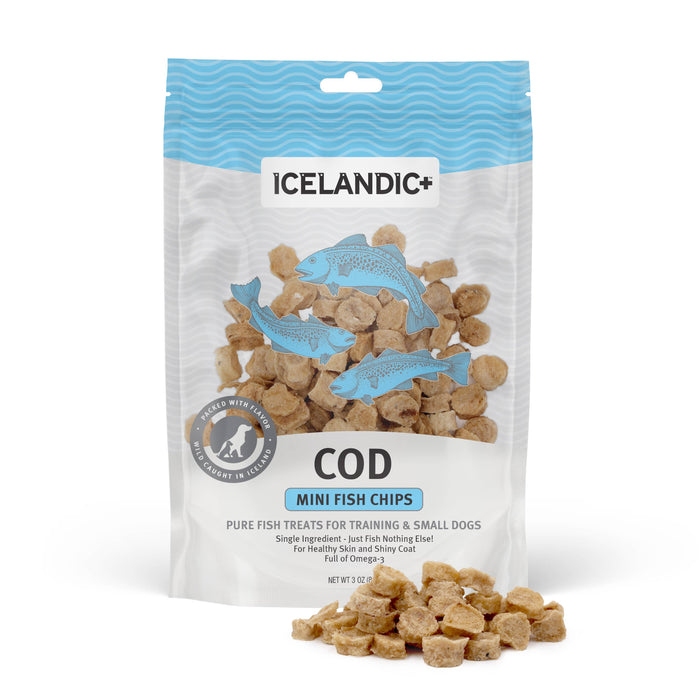Icelandic+ - Icelandic+ Mini Cod Fish Chip for Small Dogs 3.0-oz Bag