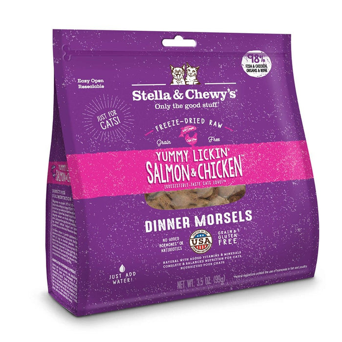 Stella &amp; Chewy's Freeze Dried-Salmon/Chicken-Dinner Morsels-Feline