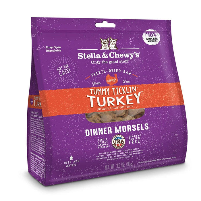 Stella &amp; Chewy's Freeze Dried-Turkey-Dinner Morsels-Feline, 8oz