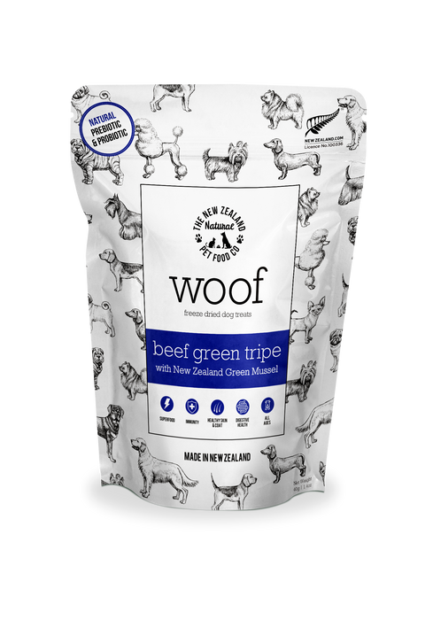 The New Zealand Natural Pet Food Co. - Woof Beef Green Tripe Treats 1.4oz