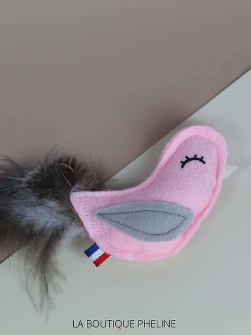 La Boutique Phéline - Jouet pour chat en feutrine en forme d'oiseau