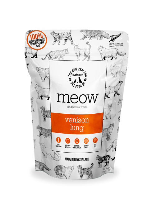 The New Zealand Natural Pet Food Co. - Meow NZ Venison Lung Treats 1.76oz
