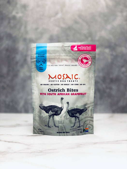 Mosaic Pet Food - South African Ostrich Bites Infused with Grapefruit, 3 oz