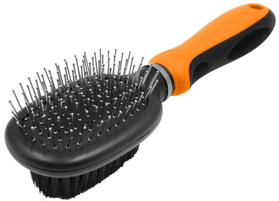 Pet Life - Pet Life ® Flex Series 2-in-1 Dual-Sided Pin & Grooming Pet