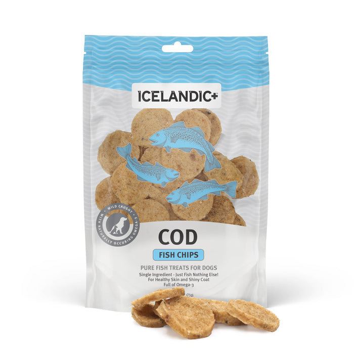 Icelandic+ - Icelandic+ Cod Fish Chips Dog Treat 2.5-oz Bag
