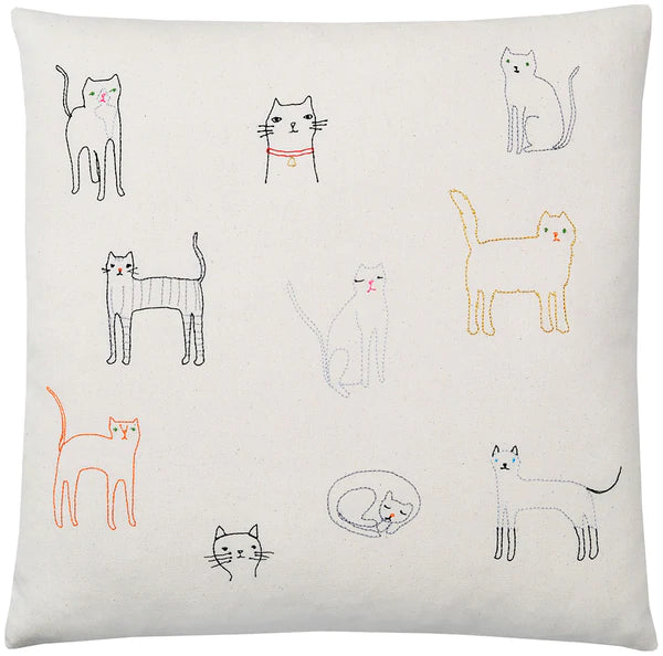 K Studio Embroidered Cotton / Cat theme - 22"