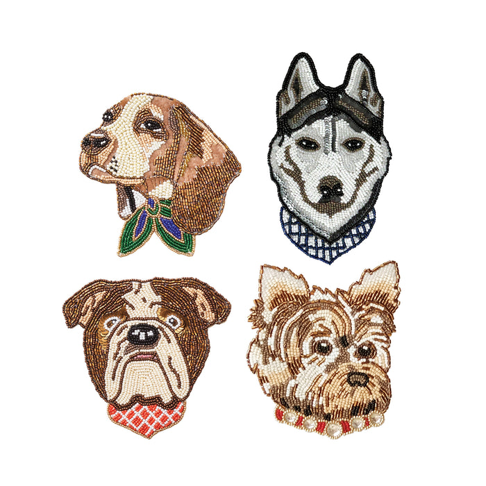 Woof' Beaded Dog Coasters