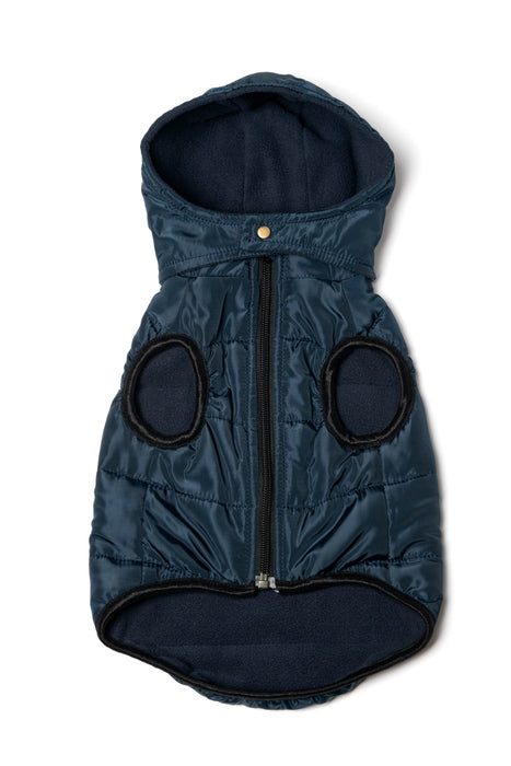 Ellie Quilted Vest w/ Hood - Navy