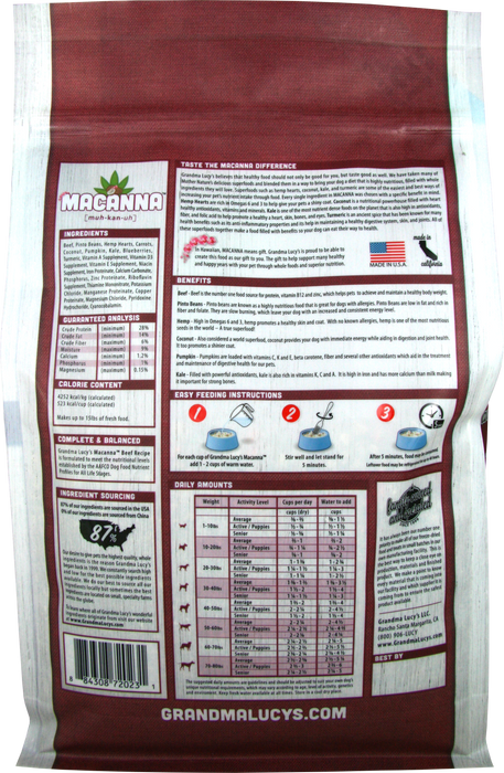 Grandma Lucy's Freeze Dried Macanna - Beef