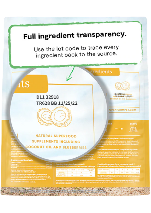 Open Farm Harvest Chicken Recipe - Freeze Dried Raw