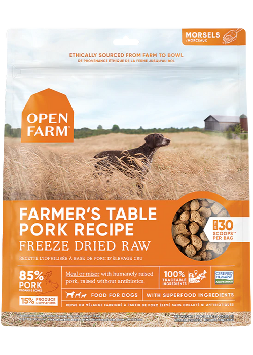 Open Farm Farmer's Table Pork Recipe - Freeze Dried Raw