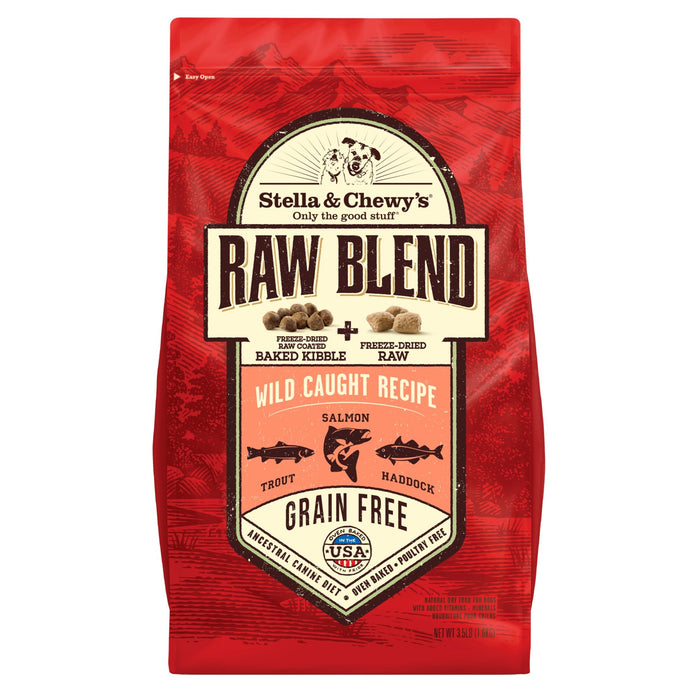 Stella &amp; Chewy's Raw Blend Baked Kibble - Wild Caught Salmon Recipe, 22lb