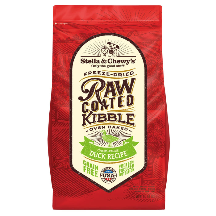 Stella &amp; Chewy's Raw Coated Baked Kibble - Cage Free Duck, 3.5lb