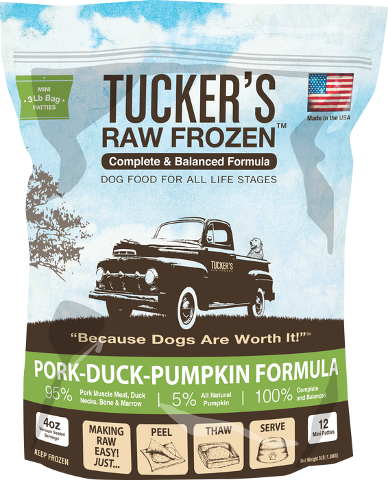 Tuckers Frozen Raw Diets - Pork, Duck & Pumpkin