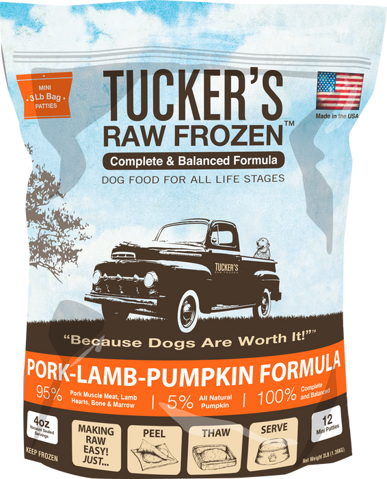 Tuckers Frozen Raw Diets - Pork, Lamb & Pumpkin
