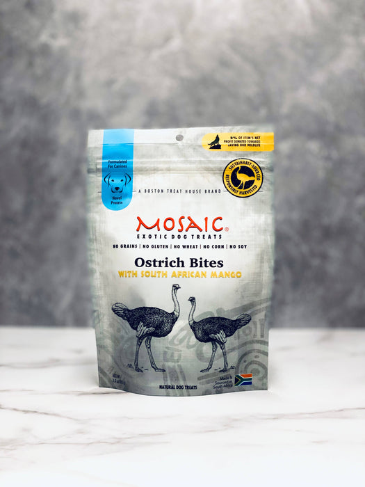 Mosaic Pet Food - South African Ostrich Bites Infused with Mango, 3 oz