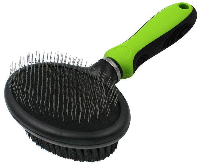 Pet Life - Pet Life ® Flex Series 2-in-1 Dual-Sided Grooming Pet Brush