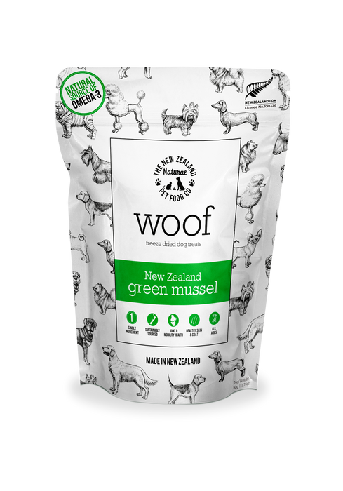 The New Zealand Natural Pet Food Co. - Woof NZ Green Mussel - Treat 1.76oz