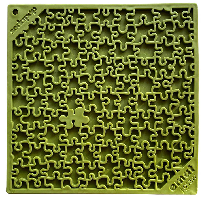 SodaPup - Jigsaw Lick Mat Olive